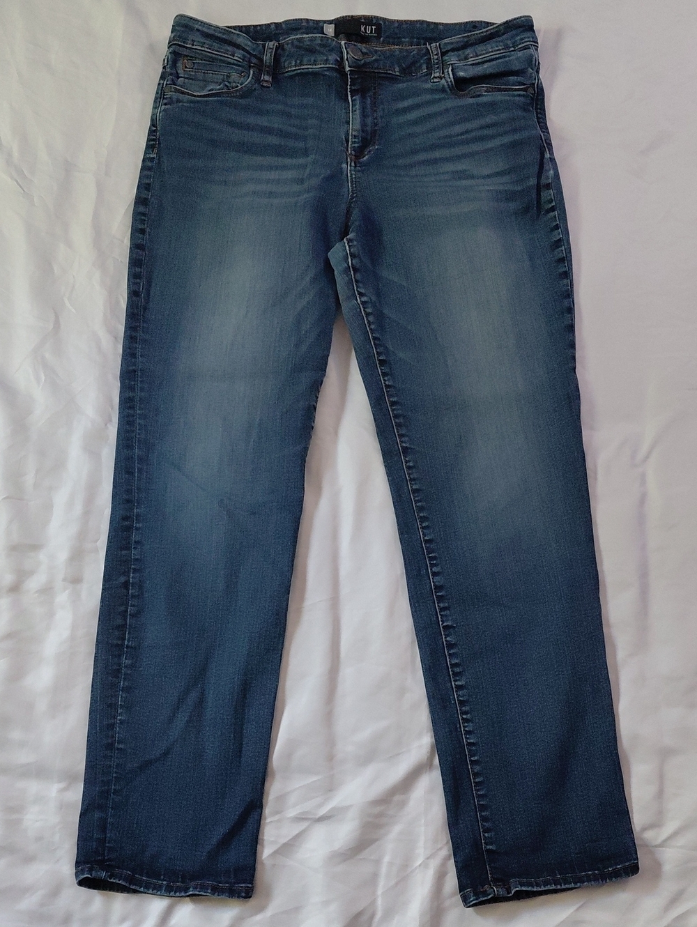 Kut From The Kloth Straight Leg Denim Jeans Medium Wash Womens 14